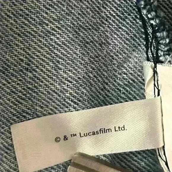 GAP X Star Wars Millennium Falcon Embroidered Faded Denim Vest Youth XL - Picture 8 of 9